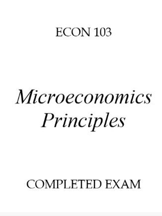 ECON 103 Microeconomics Principles COMPLETED EXAM 2026 (Complete And Verified Study material) (7pages) LEARNEXAMS What is the difference between a normal good and an inferior good? How does the income elasticity of demand measure this difference? A normal good is a good whose demand increases as income increases, while an inferior good is a good whose demand decreases as income increases. The income elasticity of demand is the percentage change in quantity demanded divided by the percentage chan