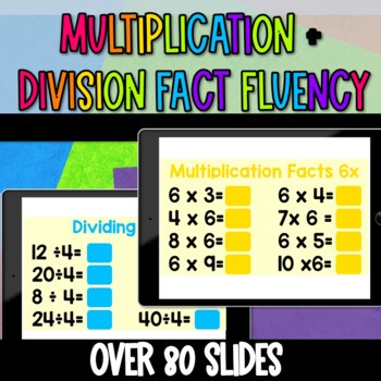 Multiplication and Division Fact Fluency Practice Digital (Grade 3)