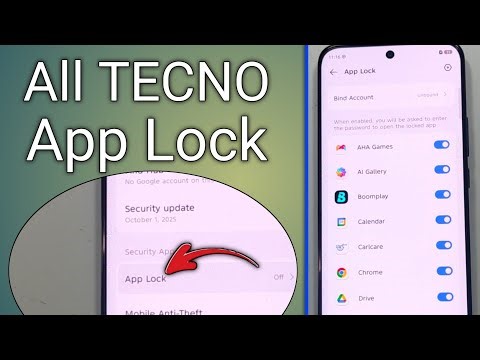 How to lock apps in Tecno Spark / Tecno me app lock kaise kare/app lock setting