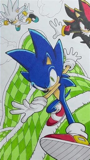 Watch Sonic Come to Life! 🎨 Coloring #Shorts