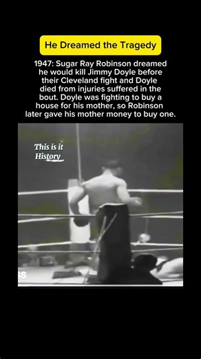 1947 Fight Tragedy: Sugar Ray Robinson vs Jimmy Doyle – A Dream That Turned Fatal #viral #shorts