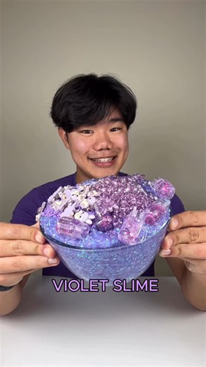 Sliimeyhoney Slime Shop on Instagram: "Making a VIOLET slime 💜 Tune in to see me mix all of the rainbow slime together in the next video 👀 #slime #satisfying #asmr #rainbowslime #slimeshop"