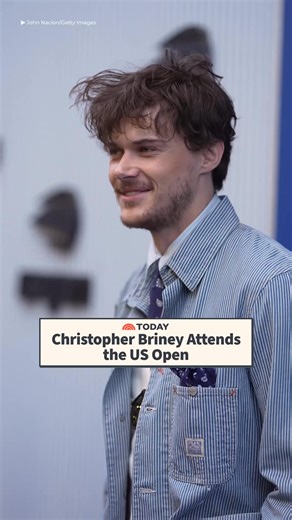 Christopher Briney attended the US Open at the USTA Billie Jean King National Tennis Center in New York City. 🎾 | Today Show