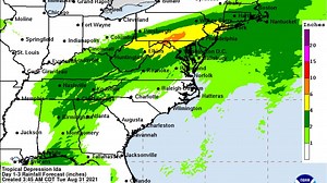 Ida downgraded to tropical depression but heavy rains still forecast
