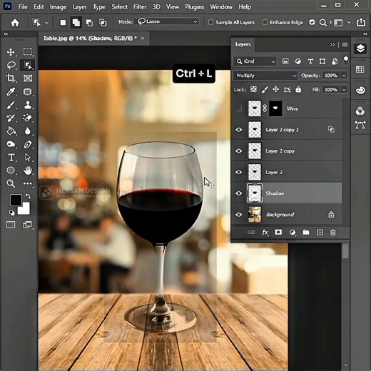 How to select transparent objects in Photoshop #adobephotoshop #photoshop #adobefamily #learnphotoshop #photoshopguide #photoshoptutorial #photoshoptipsandtrick #selection #bitmap #digital #graphicdesign #graphicdesigner #removebackground | Hersan Design