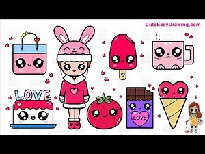 Cute Easy Drawings 60 Minutes Long Video Collection for Kids ❤️Sunday Special Drawing Video ❤️ - Videos For Kids