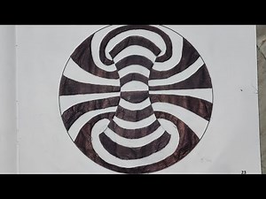 Amazing Vortex Illusion Drawing Step by Step Optical Art Tutorial#3d #3dillusionart #viral#foryou