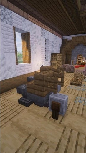 Medieval Wood Processing Station in Minecraft 🪵⚒️