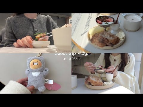 春の韓国旅行vlog🇰🇷｜ソウルの桜スポット🌸漢江噴水ショー⛲️2泊3日の女子旅, 聖水カフェ, 弘大グルメ