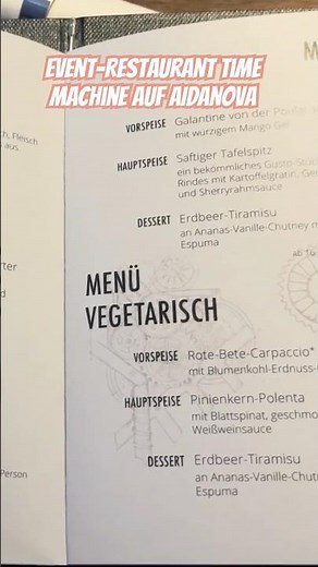 Event-Restaurant Time Machine auf AIDAnova