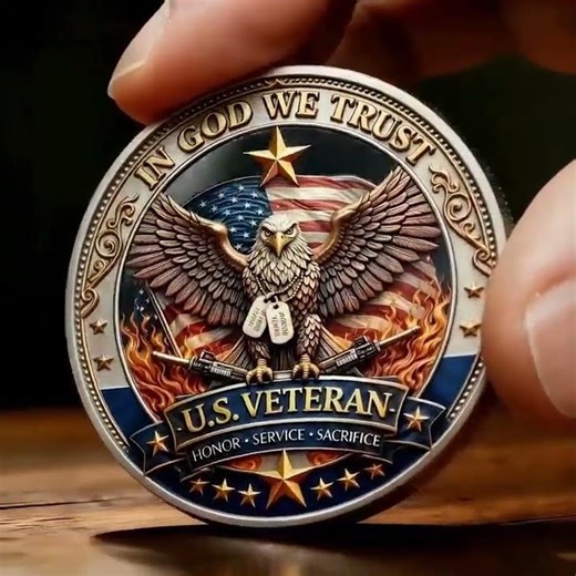 🛒🔥Last Day 50% OFF🔥 250 Years of Freedom Veteran Tribute Coin