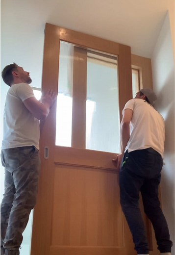 Make DOORS disappear.👇 … In this video we install four different trimless door systems, each designed to hide the hardware and blend the door into the wall: … • Magic 2 – the track is mounted inside the door, so there’s no visible hardware when it’s closed. • Hidden door with @sugatsune HES2S hinges – concealed hinges and a push latch make the door disappear into the wall finish! • @EZ Concept trimless door – a metal jamb that gets drywalled right into the wall so there’s no casing • Sugatsune