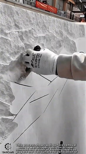 Wall Surface Removal Work Tool Using Wall Scraper Tool #worktool