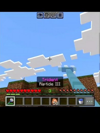 How to use riptide trident without rain in Minecraft #shots #minecraft