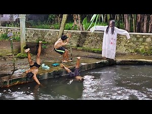 Prank Hantu Lucu || Kuntilanak Jail Penunggu Sungai || Funny Ghost Prank Indonesia
