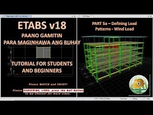 Part 5a - Defining Super Dead Load and Wind Load Patterns v18 #construction #etabs #etabstutorial