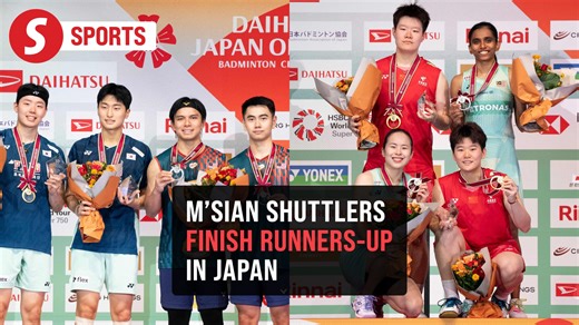 National women's doubles shuttlers Pearly Tan and M. Thinaah's hopes of capturing the Japan Open title were dashed after losing to China's world No. 1 pair Liu Shengshu-Tan Ning 15-21, 14-21 in the final at the Tokyo Metropolitan Gymnasium on Sunday (July 20). Men's doubles pair Goh Sze Fei-Nur Izzuddin Rumsani also missed out on defending their title after going down to South Korea's Seo Seung-jae-Kim Won-ho 16-21, 17-21 in the final. Read more at https://tinyurl.com/292un2m5 WATCH MORE: https: