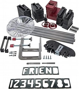 Milescraft 1262 – Schilderherstellungsset für HM-bestückte Fräser, mit Buchstaben und Zahlen.