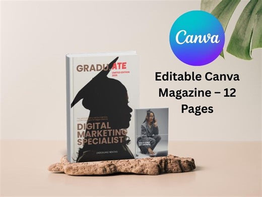 Graduation Magazine, Grad Booklet ,magazine Cover, GRAD ANNOUNCEMENT (digital Download) - Etsy