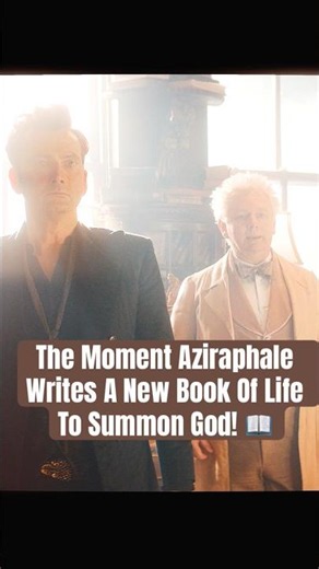 The Moment Aziraphale Writes A New Book Of Life To Summon God! 📖 #goodomens #shorts #short #funny