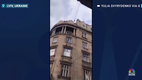Video shows Russian drone explosion in Lviv