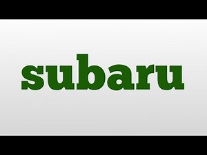 subaru meaning and pronunciation
