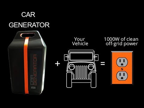 The Car Generator: turns your car instantly into a 1000 watt 120V power generator