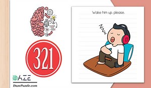 Brain Test Level 321 (NEW) Wake him up please