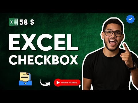 How to CREATE a CHECKBOX in EXCEL in 58 S