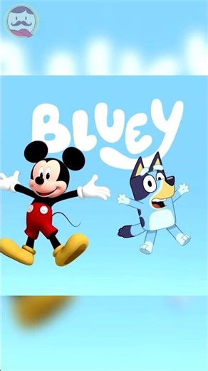 MICKEY MOUSE APARECE EN BLUEY #mickeymouse #bluey #shorts #disney