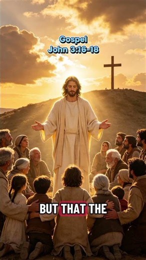Gospel John 3:16-18 God so loved the world that he gave his only Son #gospel
