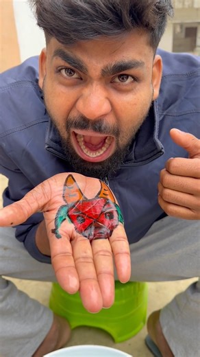 How to draw cow head on hand part 672 #shorts