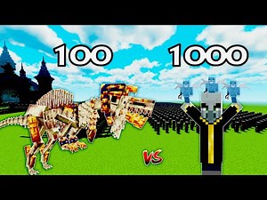100 Ancient Remnant Vs 1000 Evokers | Minecraft