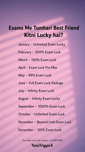 Exams Me Tumhari Best Friend Kitni Lucky Hai? 😱📚 (Birth Month Secret)