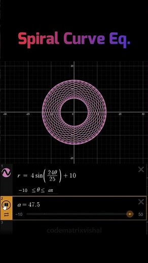 Beautiful Polar Wave Pattern in Desmos Stunning Mathematical Curve Animation #mathshorts #maths