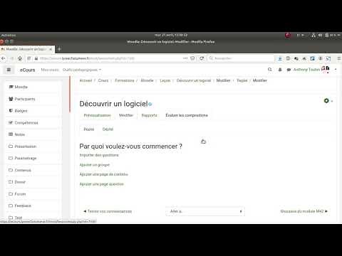 Tuto vidéo : Créer une activité Leçon dans Moodle