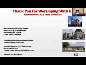 Hamilton United Methodist Church Worship Service