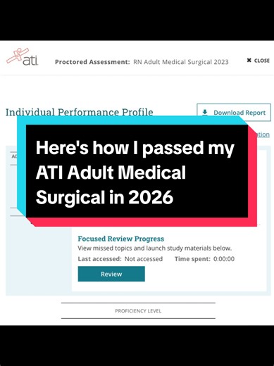 Here's how I passed my ATI Adult Medical Surgical 2026. #nursingstudent #nursingschool #atiteas #teas #ati