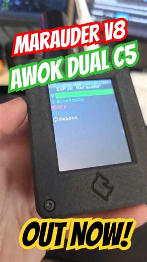 Marauder V8 & Awok Dual Touch C5 Put Now #marauder #esp32 #flipperzero