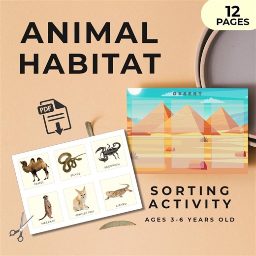 Animal Habitat Sorting Activity | Montessori Classification Printable (digital Download) - Etsy