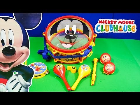 Unboxing the Mickey Mouse Clubhouse Music Set and Toy Drums