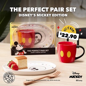 Elevate your tea experience at home with the all-new The Perfect Pair Set – Disney’s Mickey Edition 😍 Exclusively designed in Singapore, this adorable yet functional ceramic teaware is both microwave- and dishwasher-safe. Get yours at your nearest #CoffeeBeanSG store today, while stocks last 💜 | The Coffee Bean & Tea Leaf Singapore