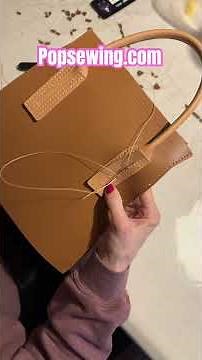 This bag kit turned into something I'd actually carry #DIY #LeatherCraft #Satisfying
