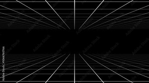 4K white color Abstract technology black background. random dots and grid. data, hi-tech concept. virtual space. motion graphics design. backdrop, wallpaper. grid infinite space.