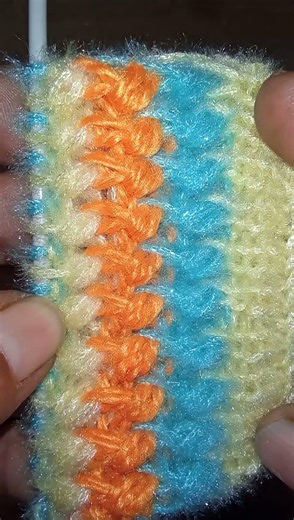 How to knit 🧶 multi colour sweater design #knitting design short video