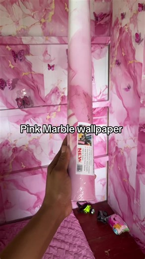DIY Pink Marble Wallpaper Tutorial