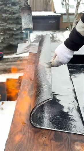 Parapet flashing in preparation for install