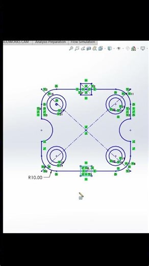 SolidWorks Practice Drawing | Mechanical Plate Design #shorts #autocad #solidworks #design