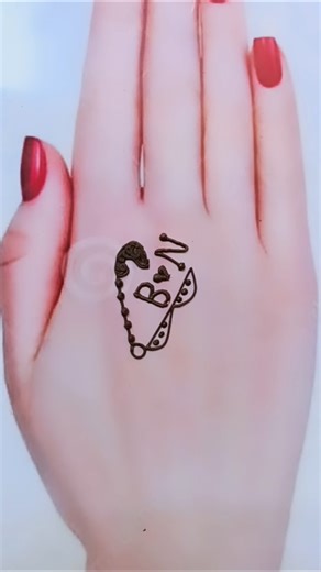 Eid special B❤️N love latter mehndi tattoo design #viralvideo #trending #shortsfeed #tattoo #love