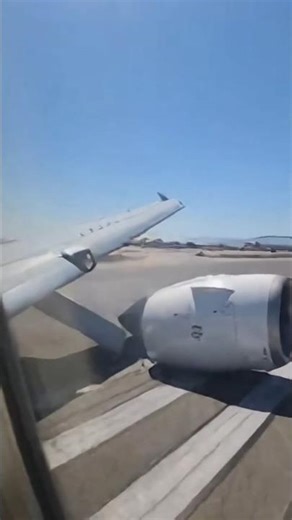 Passenger Records Jet Engine Failure During Landing 😱✈️ | Shocking Footage #aviation #shorts #uk